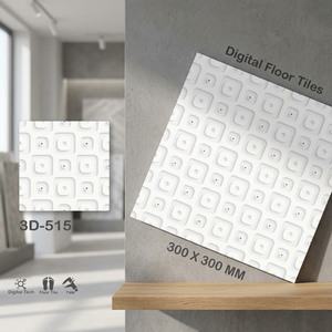 กระเบื้องปูพื้นเซรามิกเคลือบเงา 3 มิติ ยี่ห้อวิสตาร์ ขนาด 12x12 นิ้ว (300x300 มม.) ดีไซน์เชิงพาณิชย์ - Product Image 4