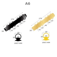 Portefeuille en cuir gaufré 35 couleurs Yihe, le plus vendu, avec anneau doré, classeur A6 pour argent, organiseur financier à feuilles mobiles pour l'école