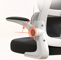 Chaise de bureau ergonomique creuse Dossier réglable en acier à mailles Chaise pivotante confortable au design contemporain pour bureau d'étude étudiant