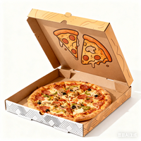 Vente flash - Boîte à pizza en carton ondulé personnalisable avec logo imprimé offset - 6, 7, 8, 9, 10, 12 pouces - Boîte à pizza de qualité alimentaire - Boîte en papier écologique pour aliments