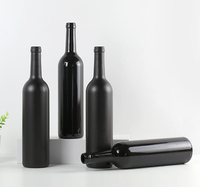 Bouteilles de vin de fruits en verre noir mat de différentes tailles avec bouchon 750 ml Bouteilles de champagne Bordeaux Bouteilles de liqueur Fabricant