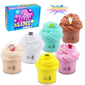 Kit de slime en silicone écologique certifié EN71, 6/9 pièces, pour bricolage, boue alimentaire, mousse parfumée, nuage de bonbons en coton, 2023 - Product Image 5