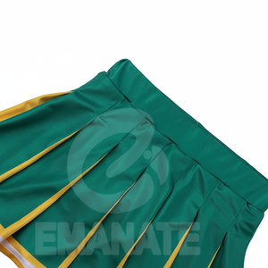 Ensembles jupe et haut deux pièces élastiques, motifs personnalisés, impression par sublimation, uniformes de cheerleading personnalisables, Spandex/Polyester - Product Image 1