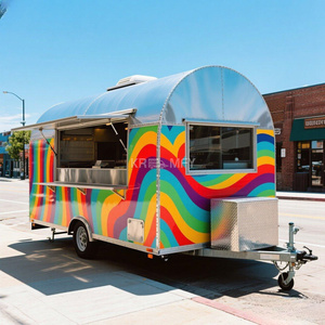 Carrito de Comida Móvil Estándar Europeo 2025, Remolque Rápido para Café y Helados, Quiosco en Venta - Product Image 1