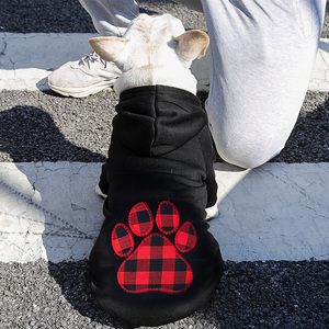 Sudadera con Capucha para Perro Grande, Diseño a Cuadros Rojos y Negros, para Otoño e Invierno, para Perros Grandes y Pequeños, Estilo Pitbull - Product Image 5