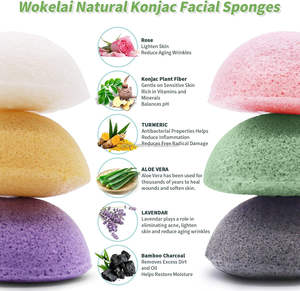 Éponge Konjac 100% Naturelle et Biologique avec Logo Personnalisé, Éponge de Nettoyage du Visage <span class=keywords><strong>Lavable</strong></span>, Éponge de Bain pour le Bain et les Soins de la Peau - Product Image 4