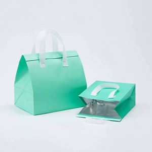 Sac isotherme personnalisé en non-tissé, écologique et jetable, avec poignée souple et isolation en feuille d'aluminium pour repas à emporter - Product Image 1