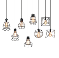 Lampe suspendue Vintage à la forme d'une Cage, design moderne, luminaire décoratif d'intérieur,