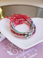 Go2boho Evil Eye Bracelet perlé, bijoux de protection ajustables faits à la main, bracelet boho minimaliste coloré pour femmes