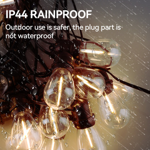 Dingdian LED Dây đèn kỳ nghỉ lễ hội trang trí LED chiếu sáng PC Nordic Đèn 80 E12 S15 ngoài trời không thấm nước LED 50ft IP44 - Product Image 3