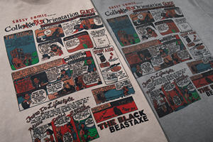 T-shirt Oversize Unisex in Cotone 100% Traspirante da 230g con Illustrazione Retrò Divertente Stile Hip-hop a Maniche Corte – Top Casual per Coppie - Product Image 5