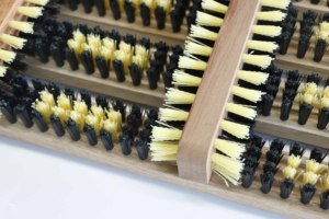 <span class=keywords><strong>Paillasson</strong></span> en bois robuste pour chaussures, 1 pièce, brosse pour nettoyer, grattoir, baskets - Product Image 5