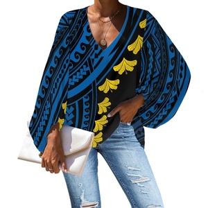 Camicette polinesiane da donna <span class=keywords><strong>e</strong></span> camicette da donna taglie forti di design hawaiane a motivi floreali a maniche lunghe camicette da donna <span class=keywords><strong>eleganti</strong></span> - Product Image 4