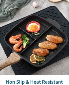 Home Use <b>Silicone</b> Dish Drying Mats Waterproof <b>Silicone</b> Table Mat Heat Resistant Kitchen Counter Accessory - Product Image 4