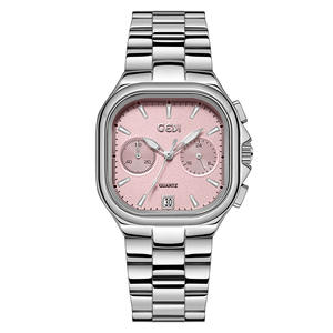 Nouvelle montre pour femme, design carré à cinq aiguilles, compacte et élégante, avec bracelet en acier et affichage de la date - Product Image 4