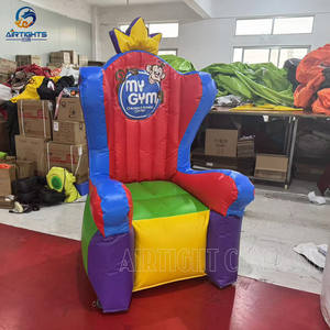 Re trono poltrona gonfiabile per i bambini festa di compleanno gonfiabili antico trono sedia palloncino - Product Image 4