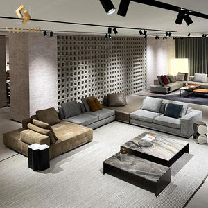 ชุดโซฟาผ้ารูปตัวแอล สไตล์นอร์ดิกโมเดิร์น 7 8 9 ที่นั่ง โซฟาเข้ามุมแบบโมดูลาร์เรียบง่าย สำหรับห้องนั่งเล่น - Product Image 1