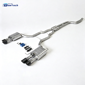 Système d'échappement Catback Valvetronic pour BMW F10 535i N55 3.0L en acier inoxydable 304 avec commande de soupape et embouts noirs - Product Image 5