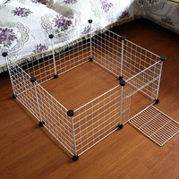 Cage pour animaux de compagnie multi-niveaux de luxe en gros de l'usine chinoise, assemblage simple DIY, clôture en fil métallique, grillage en fer, simple et élégant
