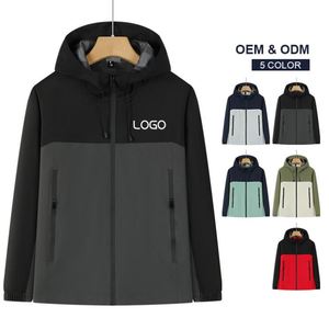 Custom Men Casual <b>Waterproof</b> Polyester Printing Hiking Windbreaker Outdoor <b>Waterproof</b> Softshell Rain Men's <b>Jacket</b> - Product Image 1