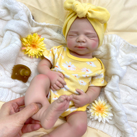 Boneka Bayi Reborn Silikon Realistis 20 inci, Lembut, Warna Gelap, untuk Terapi Emosional dan Kenyamanan, Hadiah Natal, Langsung dari Pabrik