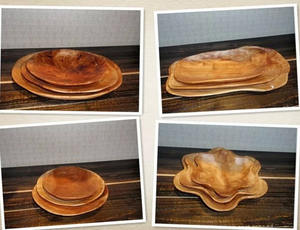 Guan Sen plateau rond sculpté à la main écologique plateau rond <span class=keywords><strong>porte</strong></span>-<span class=keywords><strong>savon</strong></span> racine de cèdre plaque à découper - Product Image 5