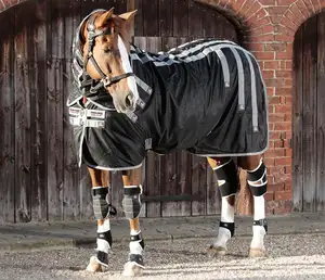 Magni-Teque de malla equina profesional (con cubierta para el cuello) Alfombra de caballo magnética hoja de caballo