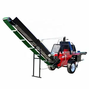 Best selling JQ 20 tons cheap gas engine firewood processor wood splitter processor 15 ton firewood cutting machine for forestry
