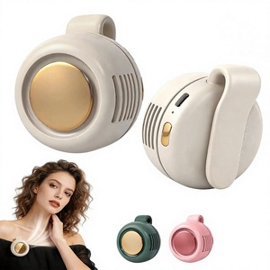 Ventilador portátil silencioso mini sin aspas con clip, pequeño ventilador con clip para cintura de camisa, ajustable, 3 velocidades, ventiladores suspendidos tipo viento giratorio - Product Image 1