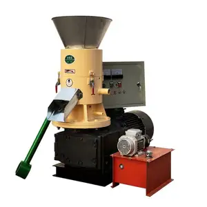 Máquina de fabricación de pellets de biomasa de troquel plano movible pequeño usado en el hogar para aserrín de madera