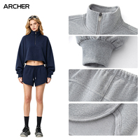 Ensemble de survêtement deux pièces 2026 personnalisé avec cordon de serrage, 420 g/m², style Old Money, pour le tennis, comprenant un sweat à capuche et un short, idéal pour les sports de plein air et le quotidien.