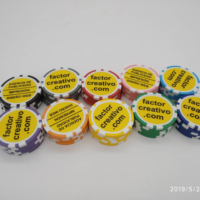 Quantité minimale de commande bas personnalisé expédition rapide couleur assortie impression couleur 40mm diamètre marqueur de balle de golf jeton de poker