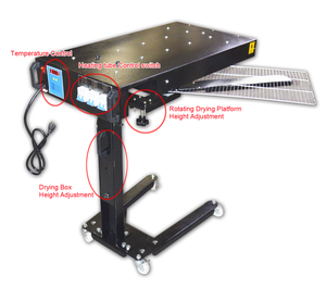 Điều Chỉnh Chiều Cao Tầng Loại Thép Không Gỉ Di Chuyển T Shirt Màn Hình In Flash Máy Sấy Để In Màn Hình - Product Image 2