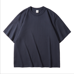 Wholesale <b>Summer</b> 100% Cotton Heavyweight Custom Logo Printed Oversize T shirt Soft Blank <b>tshirt</b> block color T-shirt - Product Image 3