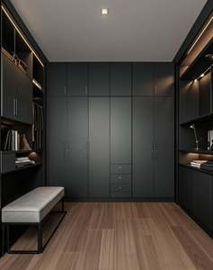 Armoire en bois de style italien haut de gamme pour meubles de chambre à coucher sur mesure, production de masse pour villas familiales - Product Image 4