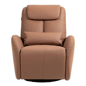 Sofá eléctrico de cuero reclinable moderno de un solo asiento con almohadas y cojines ultralujoso para sala de estar, dormitorio o estudio - Product Image 2