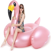 Nouveau modèle de lit gonflable Flamingo pour piscine, flottant pour fête aquatique, Flamingo gonflable à chevaucher pour l'eau, couleur Or Rose