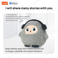 Robot Boneka Pintar Tuya AI, Hewan Peliharaan Elektronik Interaktif Suara, Mainan Pendamping dengan Mata LED Dinamis, Dapat Diisi Ulang via USB, Hadiah untuk Segala Usia