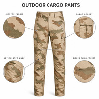 Pantalon de chasse tactique à poches profondes, pantalon cargo multi-poches, imperméable, séchage rapide, pour l'extérieur
