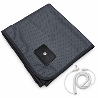 Drap de lit en cuir PU noir, tapis de mise à la terre conducteur et respirant pour un meilleur sommeil, conception antistatique, fourniture d'usine