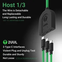 2UUL PW02 Câble de démarrage de démarrage de données Multi 3 Type-C Interface Détection efficace pour outils de test de réparation 6-16PM