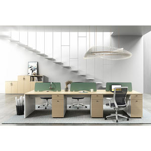 Estación de Trabajo Modular Convertible Moderna y Sencilla de Cuatro a Seis Asientos, Cubículo para Empleados, Escritorio de Oficina para Computadora - Product Image 2