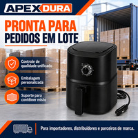 Friteuse à air 24V pour camion 3L 250W manuelle compacte avec prise allume-cigare – Fabricant OEM ODM pour importateurs et distributeurs régionaux