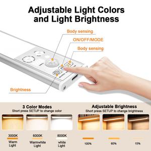 Luz de Gabinete con Sensor de Movimiento, Moderna, Recargable, para Dormitorio, Luz LED de Pared con Sensor de Movimiento para Gabinete - Product Image 4