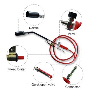 Torcia a gas OEM DEM GH1000 con fiamma regolabile per giardinaggio, bruciatore a propano MAPP, saldatura, riscaldamento a butano con tubo flessibile - Product Image 5
