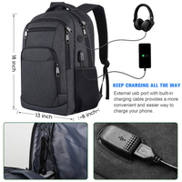 Vente chaude USB charge épaule pochette d'ordinateur hommes affaires sac à dos ordinateur sac étanche voyage épaule sac à dos