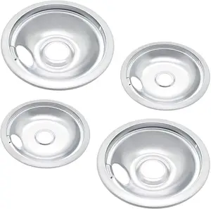 316048413 316048414 Drip Pan Set Replacement for Kenmore Range 3205286,08002898,WQ215482-Include 2 Pack 6-Inch and 2 Pa