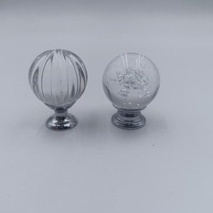 Crystal Drawer <b>Knobs</b> 30mm Spherical Glass With <b>Copper</b> Base Traditional Design For Furniture Handles - Product Image 1