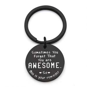 Drôle inspirant autre porte-clés remise des diplômes cadeau de remerciement Parfois, vous oubliez que vous êtes génial porte-clés en métal de Thanksgiving - Product Image 3