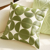 Fabrik preis Luxus 18x18 Zoll Green Throw Kissen bezug Neutral Chenille Floral Jacquard Kissen bezüge